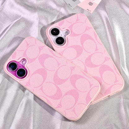 Suitable for iPhone 17，16, 15, 14, 13, 12, 11 Pro Max, high-end leather pattern phone case, iPhone 16 Plus, 15 Plus leather phone case for both boys and girls, shockproof phone case