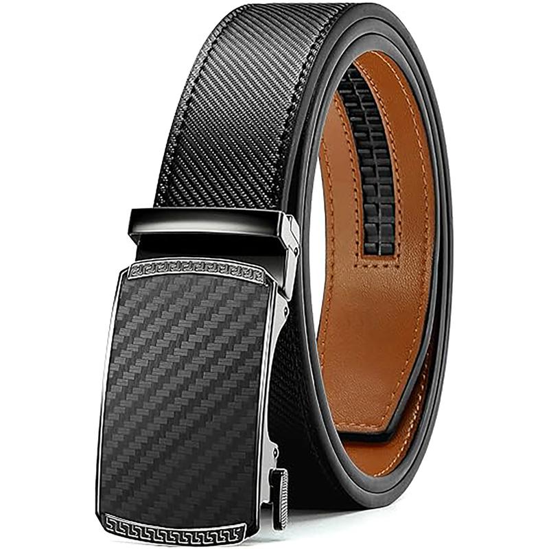 Mens Belt Leather Ratchet Easy Release Belt Dress and Casual Adjustable Belts for Men's Wear Gift Fathers Gift