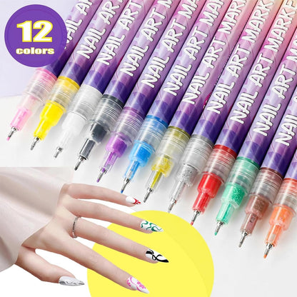 🔥Last Day 49%OFF🎨12 Colors Nail Art Pens Set