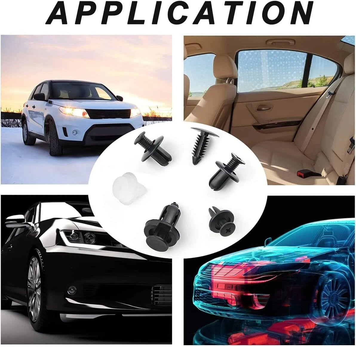 Universal Expansion Screw Clips Set(100pcs)– Suitable For Car Mudguards, Door Panels