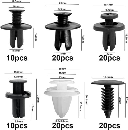Universal Expansion Screw Clips Set(100pcs)– Suitable For Car Mudguards, Door Panels