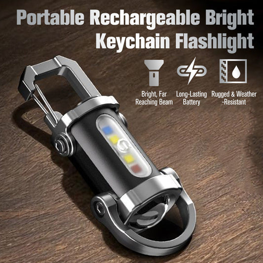 🔥Buy 1 get 1 free🔥Portable Rechargeable Bright Keychain Flashlight